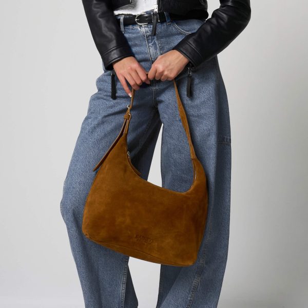 barneys originals Tan Suede Shoulder Bag