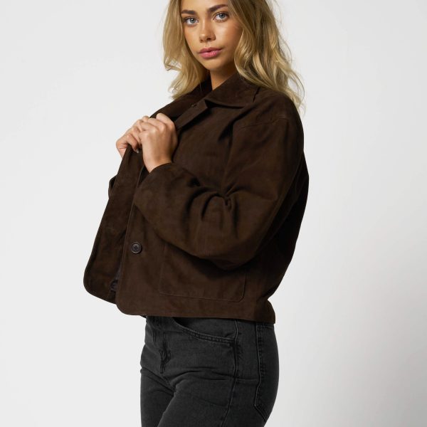 Barneys Originals Women’s Brown Suede Jacket