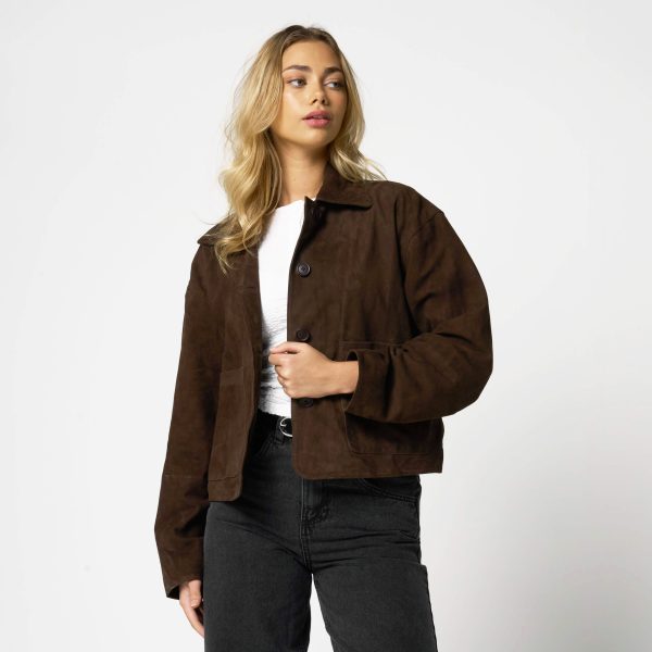 barneys originals Women’s Brown Suede Jacket