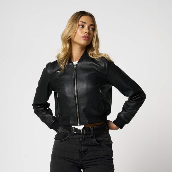 Barneys Originals Women’s Cropped Bomber Jacket