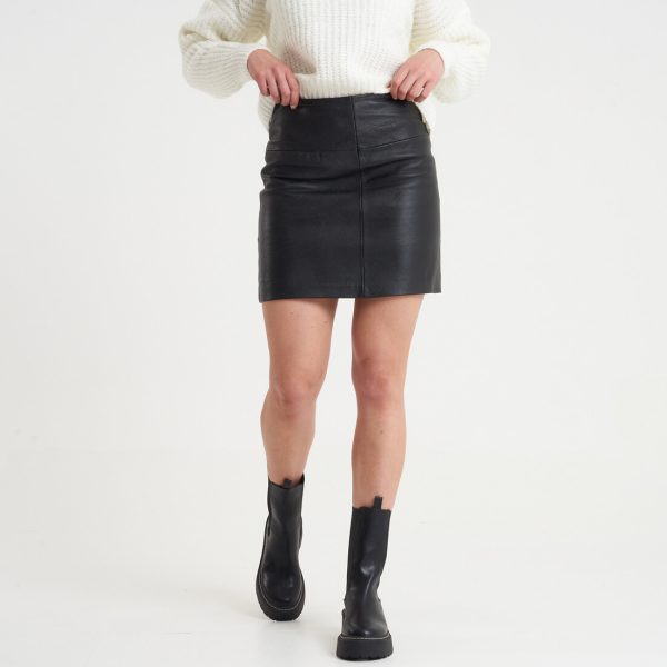 Barneys Originals Women’s Real Leather Mini Skirt