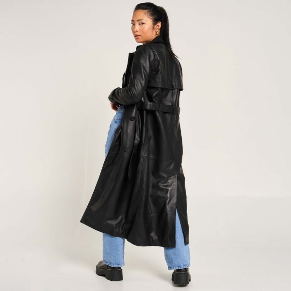 Barneys Originals Women’s Real Leather Trench Coat