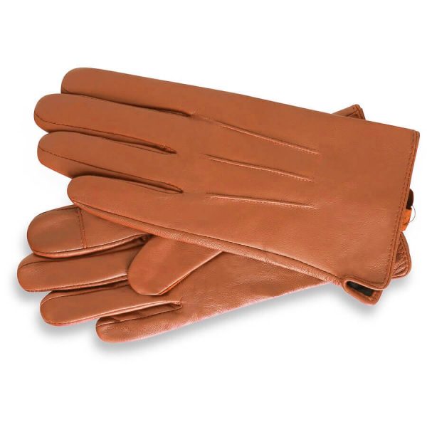 barneys originals Women’s Tan Real Leather Gloves