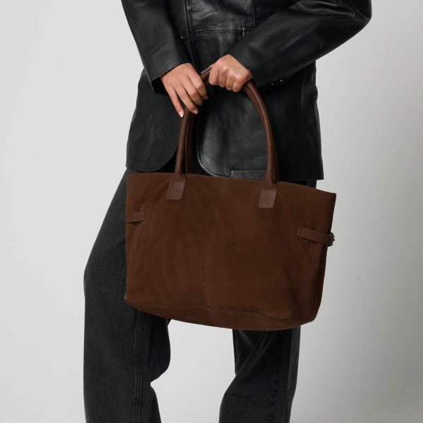 Barneys Originals Brown Suede Everyday Essentials Bag