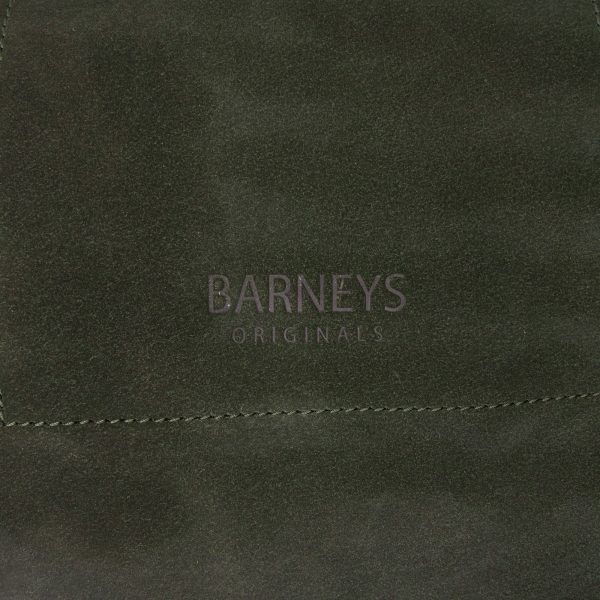 Barneys Originals Dark Green Cow Suede Everyday Tote Bag