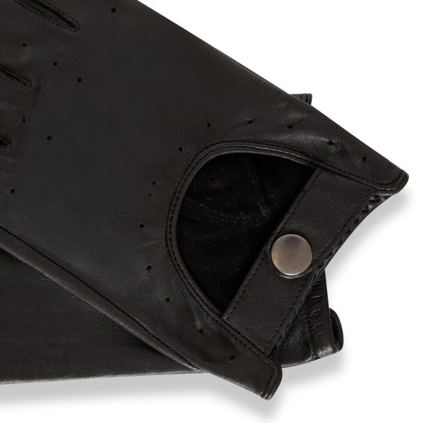 Barneys Originals Men’s Black Leather Driving Gloves