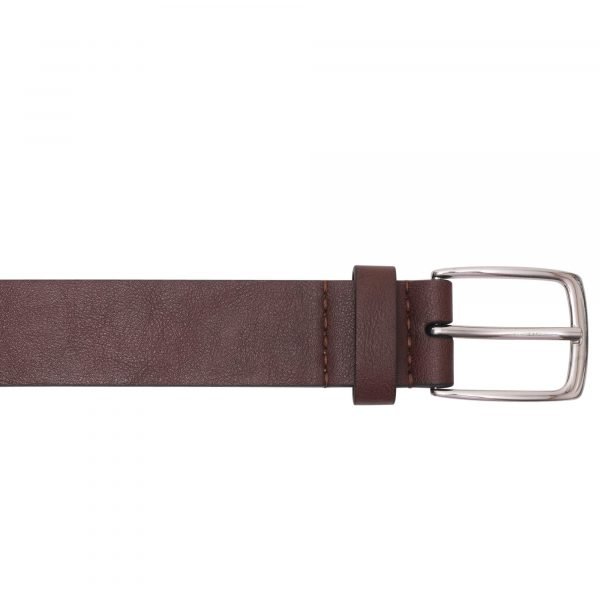 Barneys Originals Men’s Brown Bonded Leather Belt With Silver Buckle