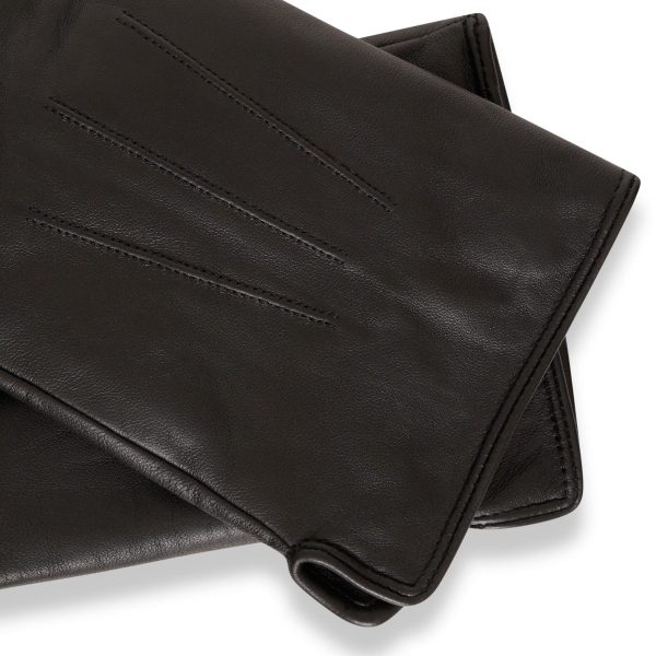 Barneys Originals Men’s Minimal Black Sheep Leather Gloves