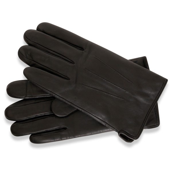 barneys originals Men’s Minimal Black Sheep Leather Gloves
