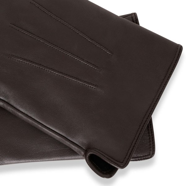 Barneys Originals Men’s Minimal Brown Sheep Leather Gloves