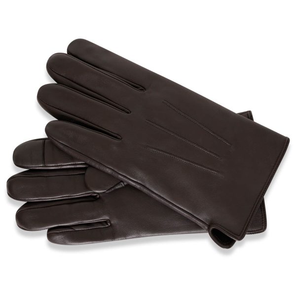 barneys originals Men’s Minimal Brown Sheep Leather Gloves