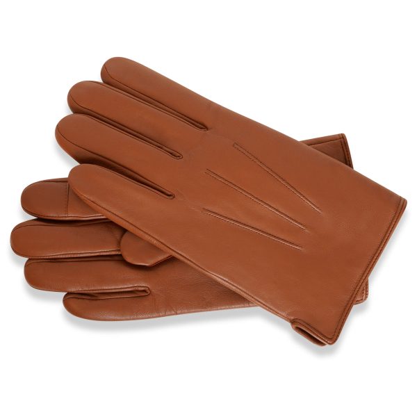 barneys originals Men’s Minimal Sheep Leather Tan Gloves
