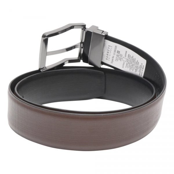 Barneys Originals Men’s Real Leather Brown/Black Reversible Belt