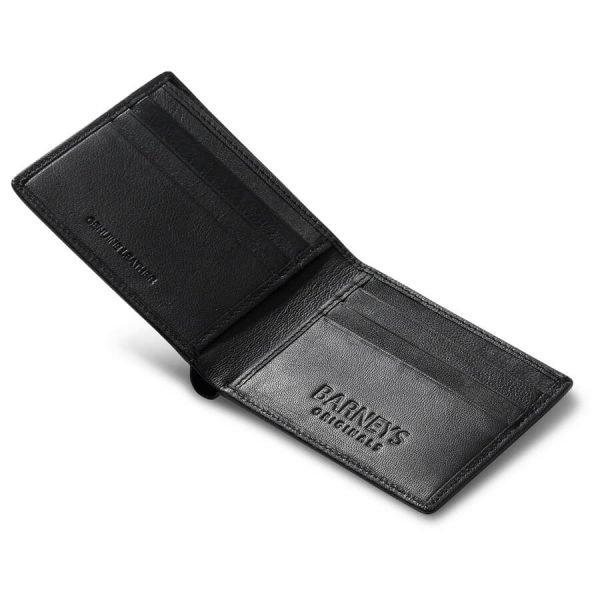 barneys originals Men’s Real Leather Smooth RFID Wallet – 6 card slots