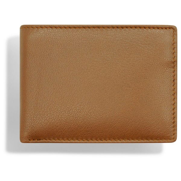Barneys Originals Men’s Tan Faux Leather Wallet – 4 Card Slots