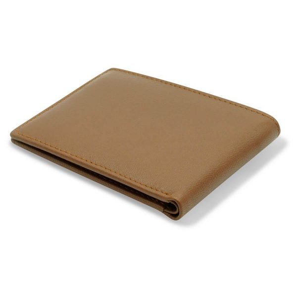 Barneys Originals Men’s Tan Faux Leather Wallet – 4 Card Slots