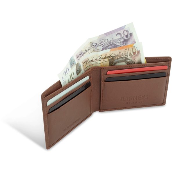Barneys Originals Men’s Tan Real Leather Wallet With 4 Card Slots
