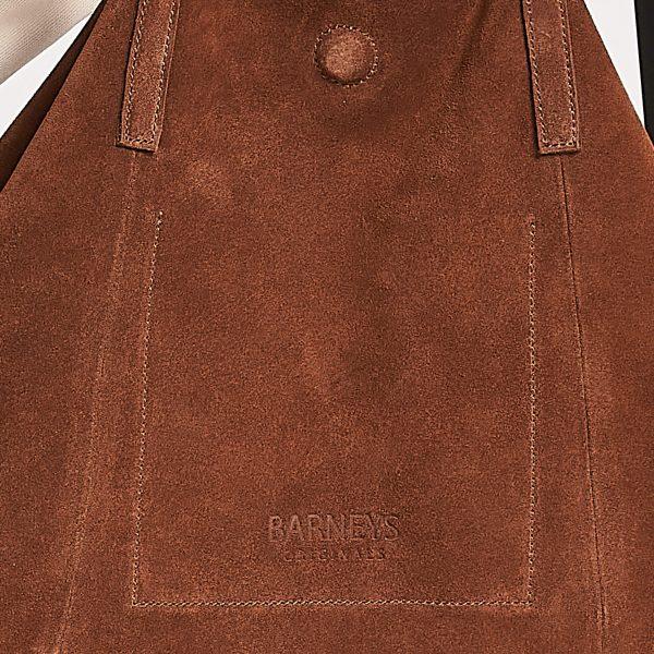 Barneys Originals Mocha Cow Suede Everyday Tote Bag