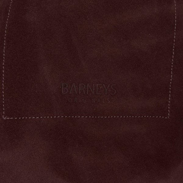 Barneys Originals Ruby Chocolate Real Cow Suede Everyday Tote Bag
