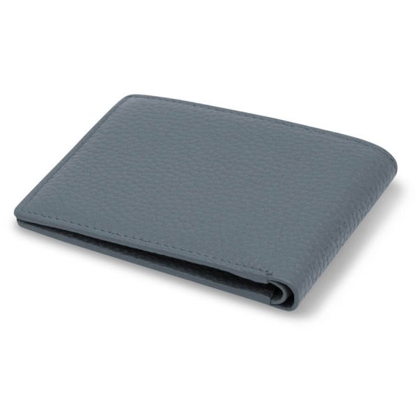 Barneys Originals Slate Grey Textured Leather Wallet With 6 Card Slots