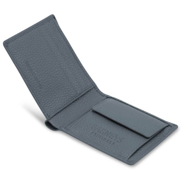 barneys originals Slate Grey Textured Leather Wallet with Coin Purse