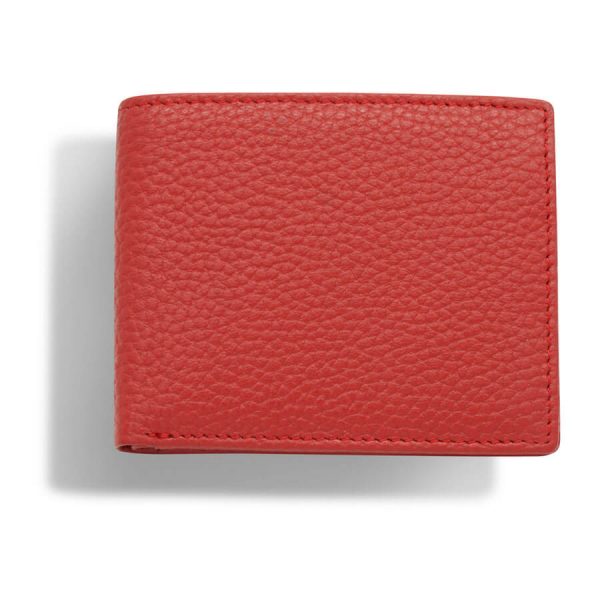 Barneys Originals Textured Red Leather Wallet With Coin Purse