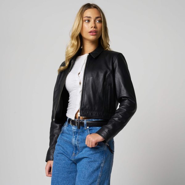 Barneys Originals Women’s Cropped Harrington Jacket
