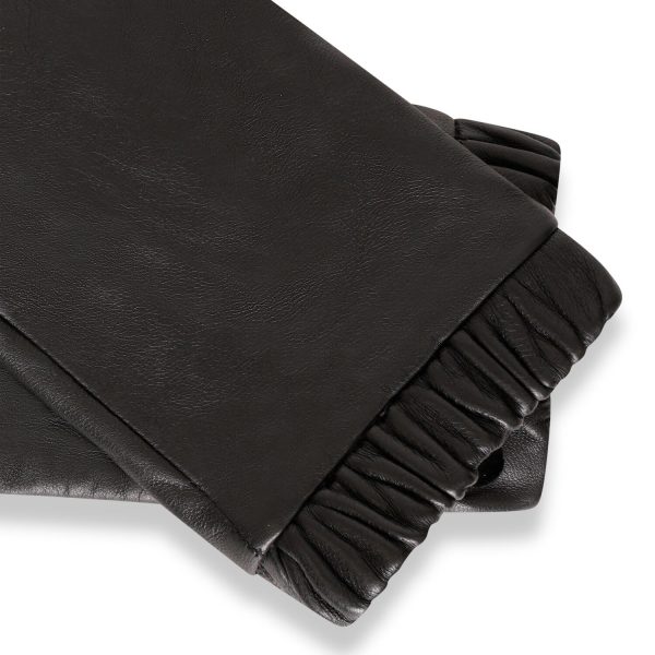 Barneys Originals Women’s Leather Gloves With Elasticated Cuff