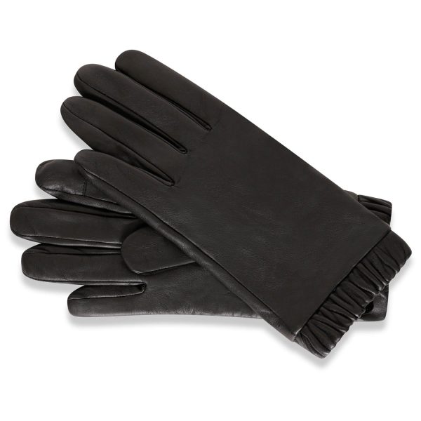 barneys originals Women’s Leather Gloves with Elasticated Cuff