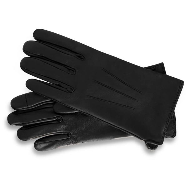 barneys originals Women’s Minimal Black Leather Gloves