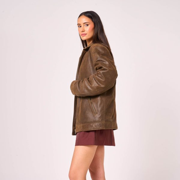 Barneys Originals Women’s Oversized Vintage Leather Jacket