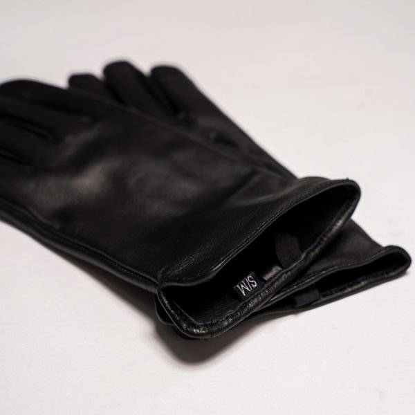 Barneys Originals Women’s Real Leather Gloves In Black With Fingerprint Technology