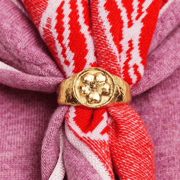 Barrie Bague De Foulard à Motif Fleuri