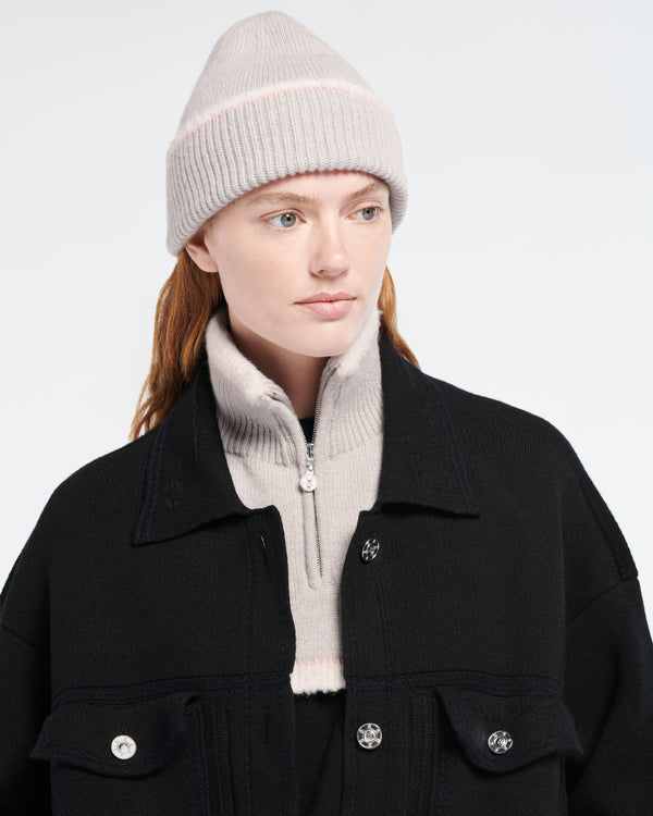 Barrie Bonnet En Cachemire Effet Shearling