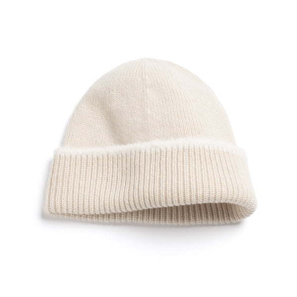 barrie Bonnet en cachemire effet shearling