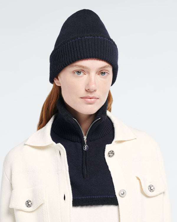 Barrie Bonnet En Cachemire Effet Shearling