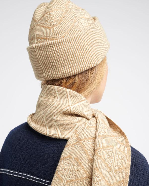 Barrie Bonnet Motif Monogramme En Cachemire