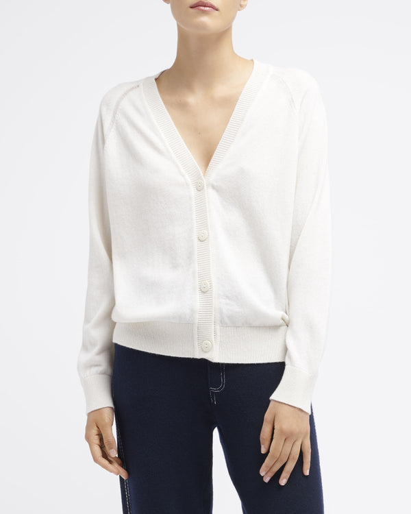 Barrie Cardigan Col V En Cachemire