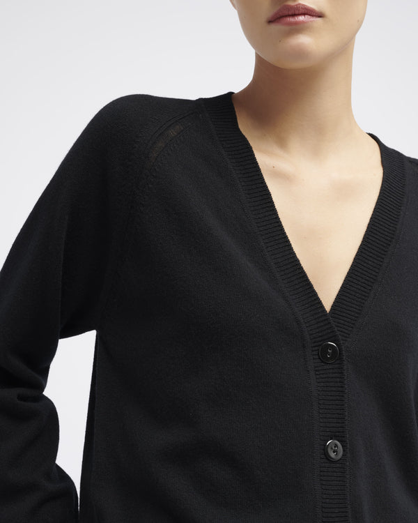 Barrie Cardigan Col V En Cachemire