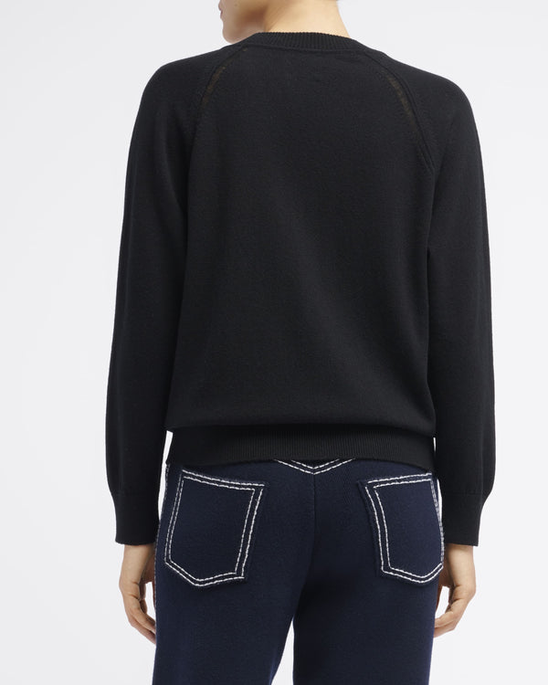 Barrie Cardigan Col V En Cachemire