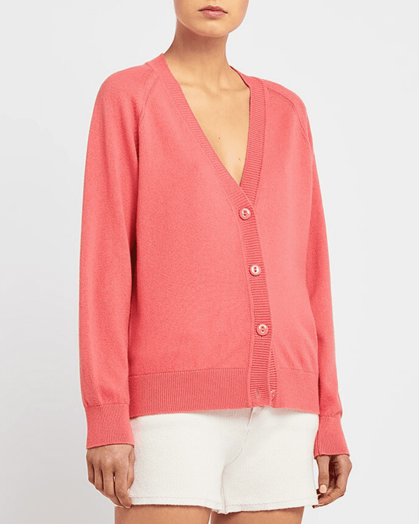 Barrie Cardigan Col V En Cachemire