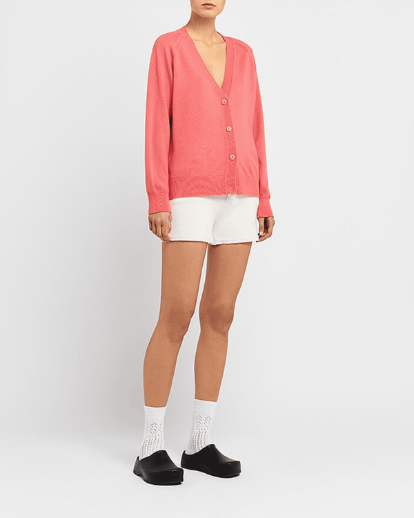 Barrie Cardigan Col V En Cachemire