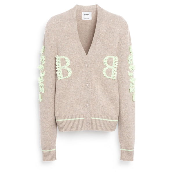 Barrie Cardigan Col V Logo B En Cachemire