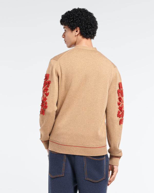 Barrie Cardigan Col V Logo B En Cachemire