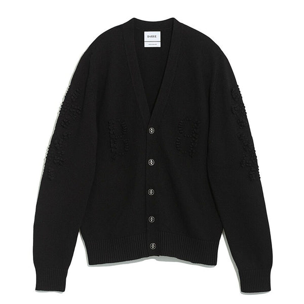 barrie Cardigan col V logo B en cachemire