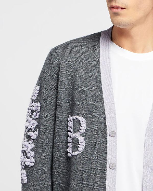 Barrie Cardigan Col V Logo B En Cachemire