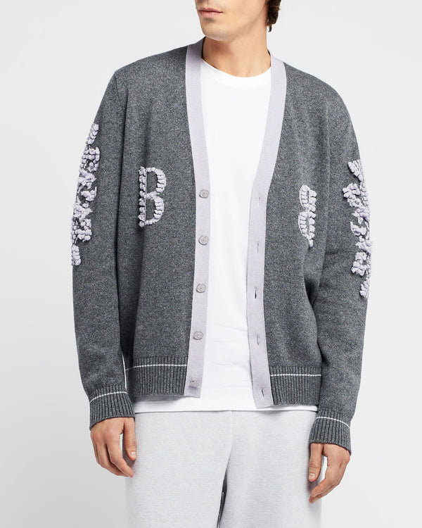Barrie Cardigan Col V Logo B En Cachemire