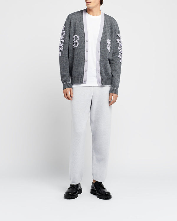 Barrie Cardigan Col V Logo B En Cachemire