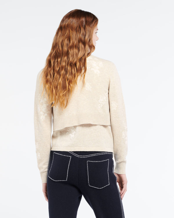 Barrie Cardigan En Cachemire à Motif Fleuri