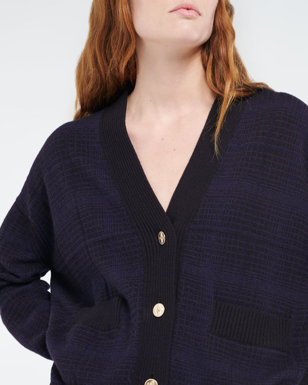 Barrie Cardigan En Cachemire à Motif Tartan